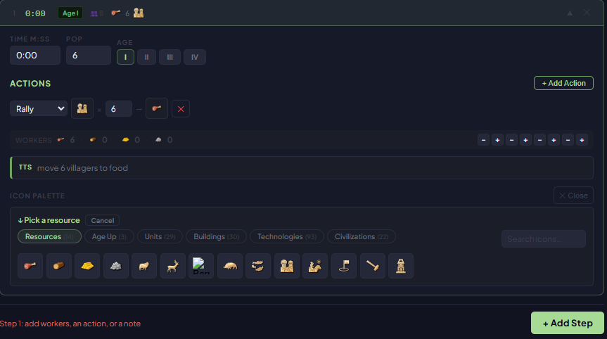 Step editor
